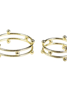 合金电镀双圈水晶球底座