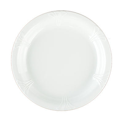 高档花边风汤盘白色密胺餐具