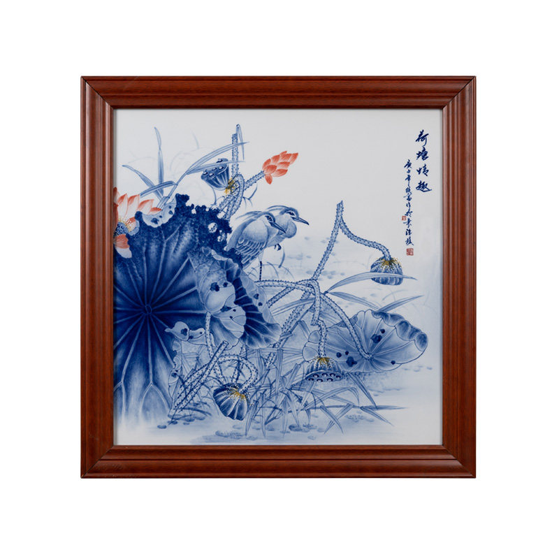 旭景玄关客厅书房田园瓷板画