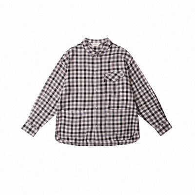 Secondorder SS24 Vichy Plaid ST 法式轻盈廓形起泡格纹长袖衬衫