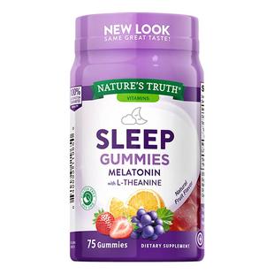 【自营】美国自然之珍褪黑色素软糖sleepwell睡眠安神安眠75粒