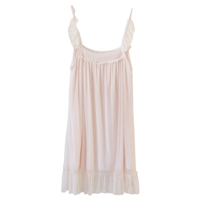 BIEN带胸垫网纱睡裙女夏季新款吊带无袖家居服可外穿公主风宫廷风