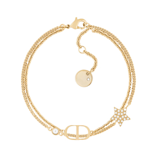 手链女2026新款爆款镶钻金色双层CD星星手环轻奢小众精致简约气质