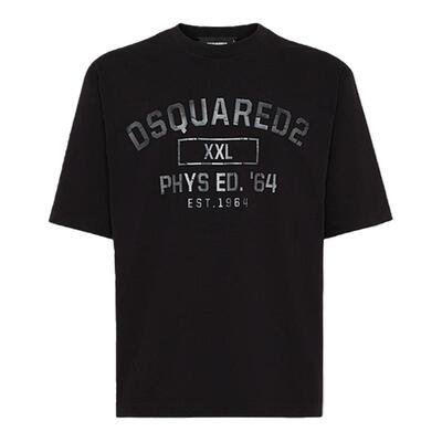 【5折】DSQUARED2/D2次方  男士品牌字母印花纯色休闲T恤