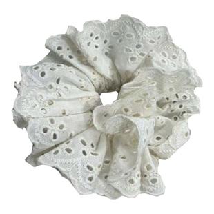 赵露思fever同款发圈蕾丝花边大肠复古法式氛围感刺绣大肠发饰