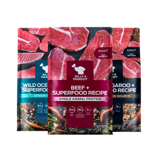 【官旗正品】比利玛格狗粮红肉鱼肉袋鼠肉中大型成年老年犬进口