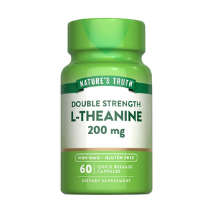 茶氨酸200mg60粒 安神焦虑缓解紧张非褪黑素安眠片美国进口