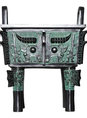 御如意纯铜铜大方鼎摆件四方财鼎