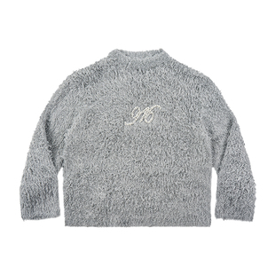 GOODBAI 916 仿珍珠绣长毛overisize套头圆领毛衣