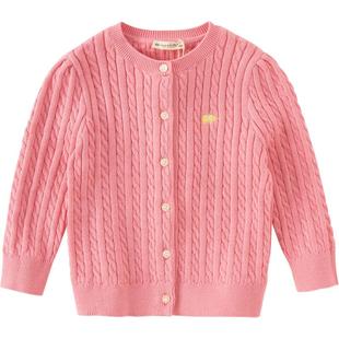 【商场同款】戴维贝拉女童毛衣开衫2026春装女宝打底上衣针织外套