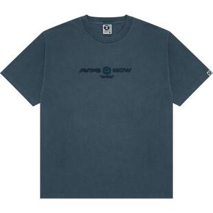 Aape旗舰店男装春夏猿人字母刺绣水洗做旧简约潮流短袖T恤1603XXO