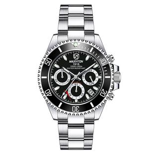 玛斯威顿黑水鬼男士手表全自动机械式男表时尚大表盘手表男潜水表