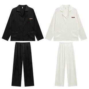 乐姿梦春秋季情侣睡衣冰丝长袖睡衣套装男女士春夏天可外穿家居服