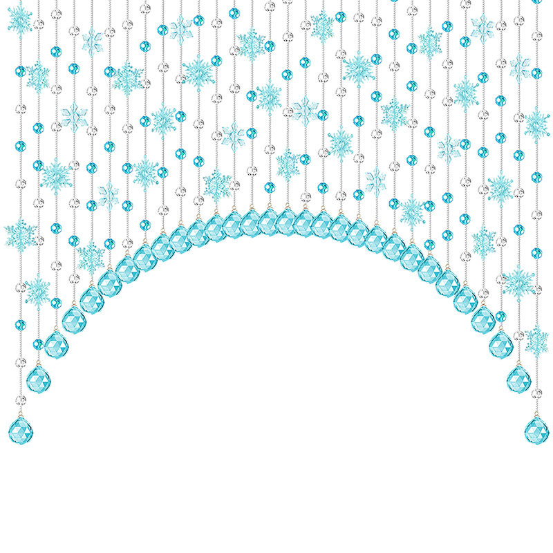 水晶珠帘门帘装饰雪花客厅卧室