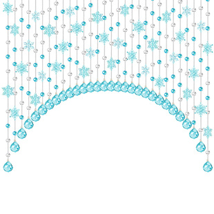 水晶珠帘门帘装饰雪花过道鞋柜客厅卧室卫生间珠链玄关成品隔断帘