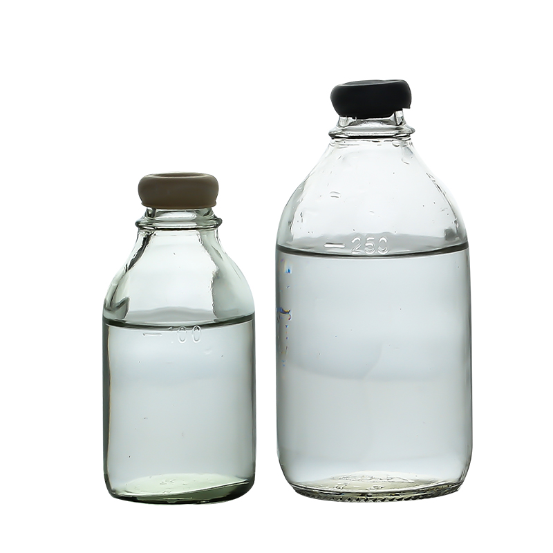 全新钠钙玻璃盐水瓶输液瓶耐高温实验瓶番茄酱瓶香油瓶100m-500ml