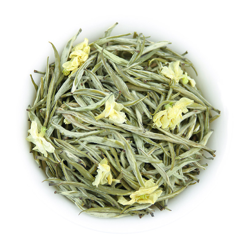 特级茉莉花茶飘雪大白毫单芽