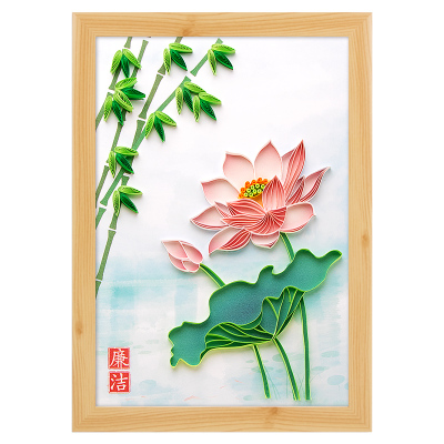 手工制作A4清廉系列成品衍纸画