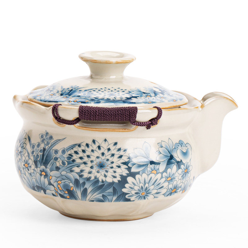 汝窑金万花手抓壶功夫茶具泡茶器