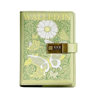 密码本带锁日记本创意高颜值笔记本子简约文艺精致男女孩复古大学生成人创意手账本记事本礼盒可定制刻字送礼