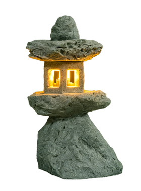 禅意中式小石灯造景摆件鱼缸盆景假山微景观书房茶桌家居装饰古风