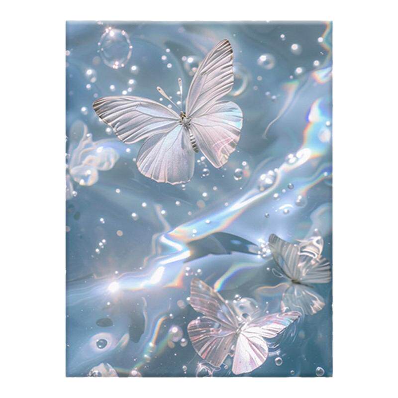高级感海洋蝴蝶数字油画风景画