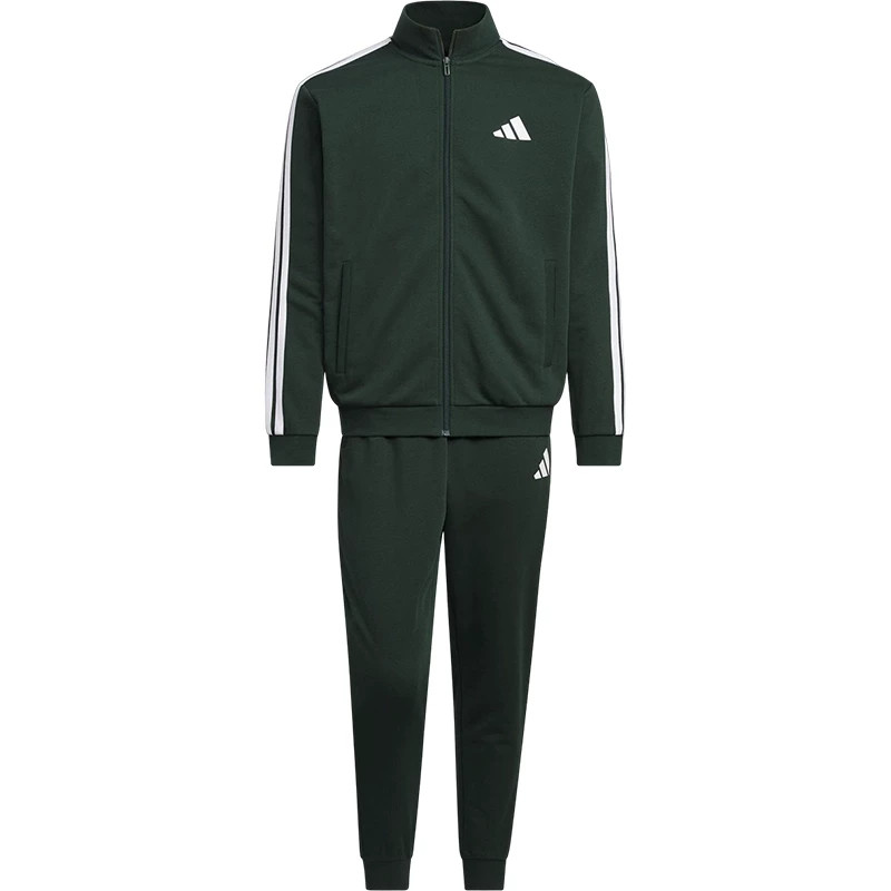 Adidas阿迪达斯运动套装男女休闲风运动长裤休闲条纹外套JZ0110
