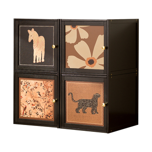 收纳箱家用前开式翻盖儿童玩具零食收纳筐衣柜收纳柜整理箱子储物