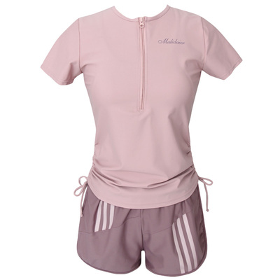 分体平角裤显瘦修身运动泳衣女