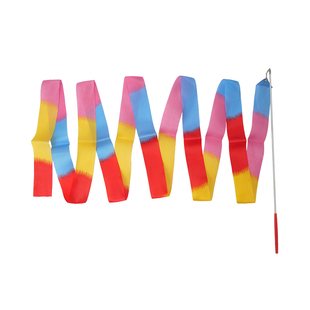 彩带舞彩带中老年运动健身彩绸广场舞舞蹈彩带伸缩杆手甩飘带丝带