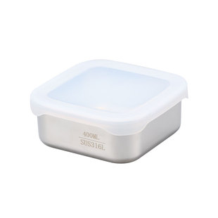 316不锈钢保鲜盒杂粮饭盒耐高温糙米饭分装盒食品级硅胶带饭餐盒