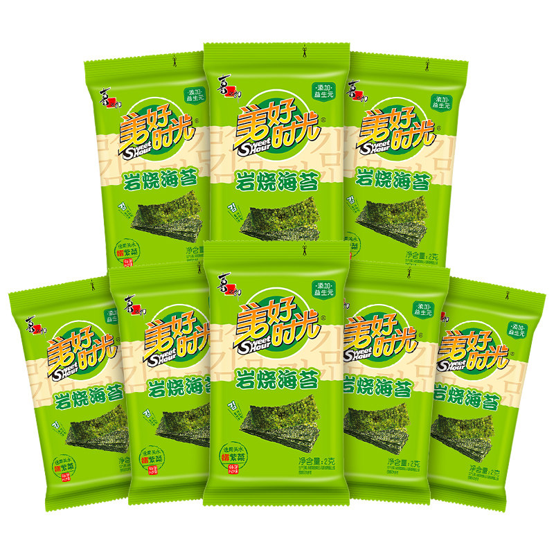 美好时光岩烧海苔2克儿童休闲零食解馋即食紫菜拌饭海苔片实拍图 商品
