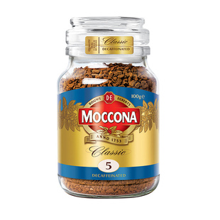 【100g】摩可纳咖啡moccona5号低因中度烘焙冻干美式纯黑咖啡粉