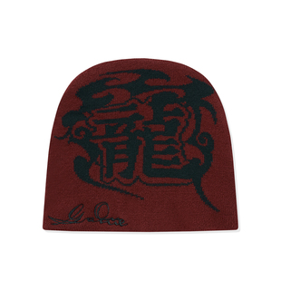 Game One 25FW“赤龙”图腾古碑文针织刺绣提花冷帽