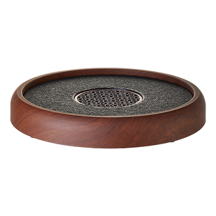 忆壶茶复古茶盘2026新款家用小型沥储水式茶具沥水盘茶台圆形托盘