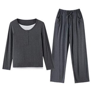 婧麒竹纤维月子服夏薄款孕妇睡衣产后哺乳喂奶待产怀孕期家居服女