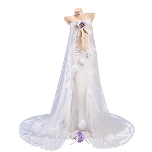 现货悠窝窝碧蓝航线cosplay武藏 誓约花嫁cos服装女 婚纱C服私房