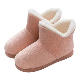女士秋冬高帮棉拖鞋室内家居家用保暖加绒月子鞋冬天产妇包跟棉鞋