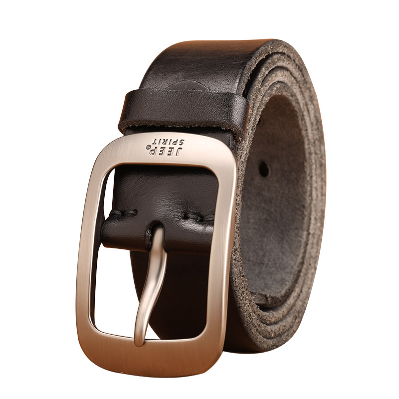 JEEPSPIRIT男士头层纯牛皮腰带