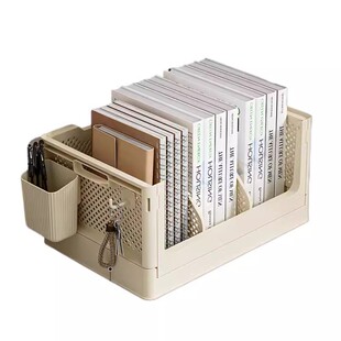 学生书本收纳盒置物架桌面折叠收纳筐学校教室宿舍桌下收纳书箱子