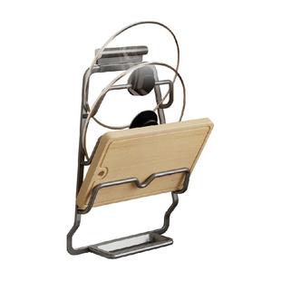 沐笙歌锅盖架壁挂式免打孔厨房太空铝置物架砧板菜板收纳架