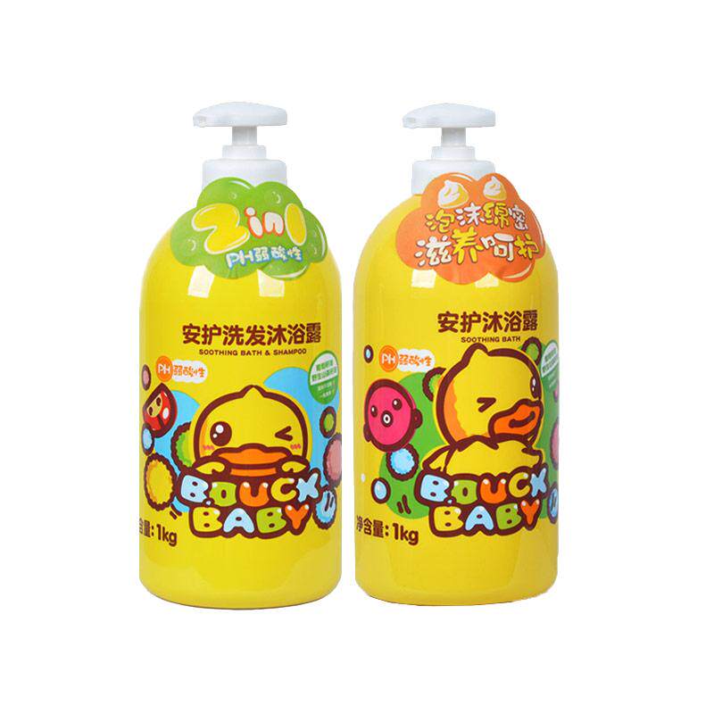 B.DuckBaby小黄鸭儿童洗发水沐浴露二合一婴儿宝宝男女孩洗头洗澡
