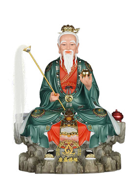 六壬仙师神像合成汉白玉供奉摆件