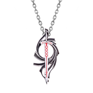 Fate周边项链 官方正版动漫周边 吾王黑saber誓约胜利之剑吊坠