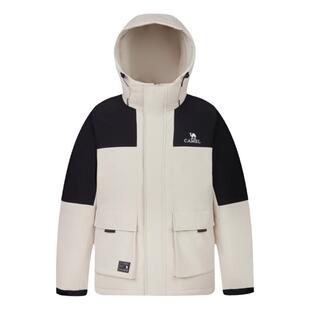 骆驼蛟龙羽绒服Pro女装冬季连帽保暖防寒防水工装外套男女