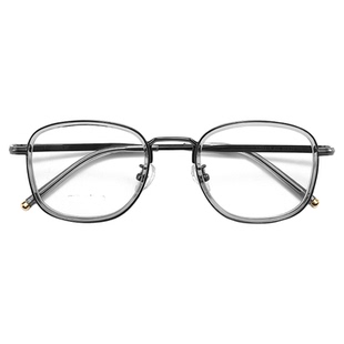 超轻半钛近视眼镜男潮可配度数眼睛女款配光学近视镜大脸方圆脸