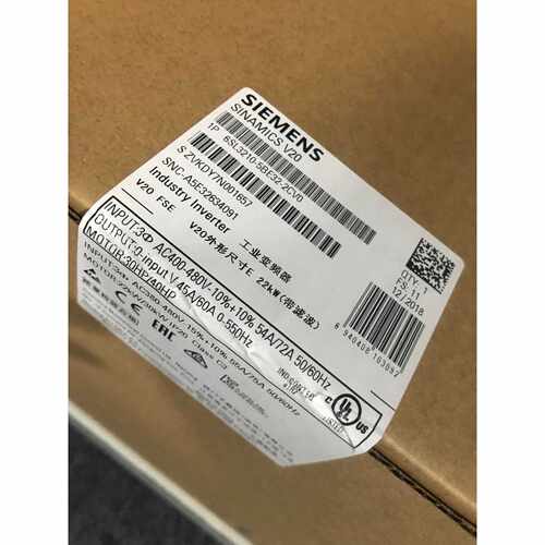 议价6SL3210-5BE32-2CV0西门子全新原装V20 3AC 380V变频器5BE32-