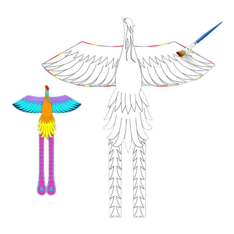 空中舞者空白绘画涂鸦微风易飞