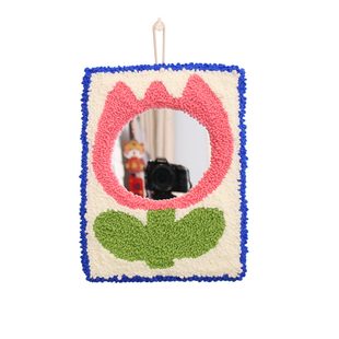 戳戳绣镜子改造毛线戳戳乐手工DIY材料包tufting装饰化妆镜子礼物