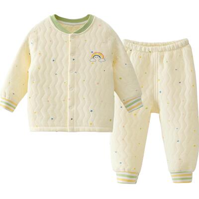 婴蓓依三层保暖保暖套装家居服